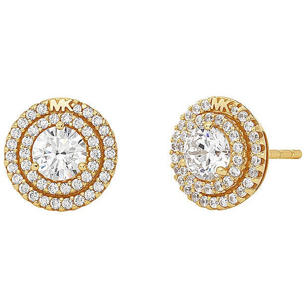 Michael Kors 14ct Gold Plated Sterling Silver Stud Earrings