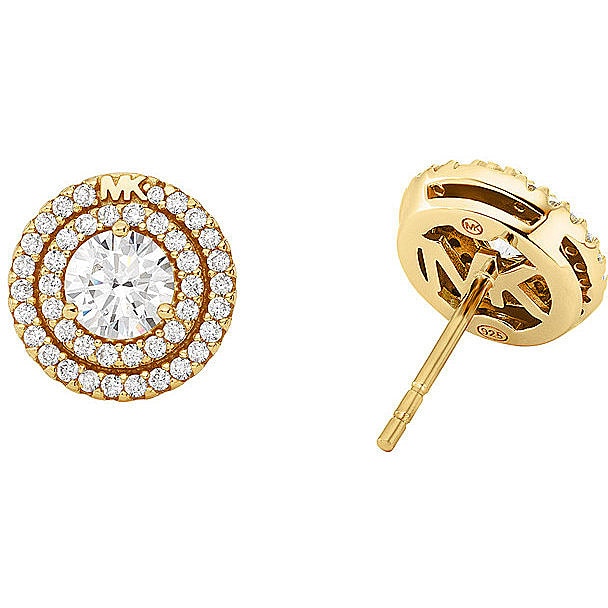 Michael Kors 14ct Gold Plated Sterling Silver Stud Earrings