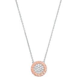37200877 - 14ct Rose Gold Coloured Sterling Silver Necklace