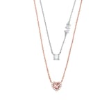 Michael Kors Sterling Silver Two-Tone Heart Necklace