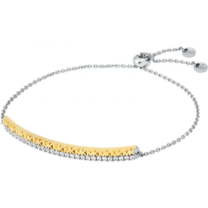 Michael Kors 14ct Gold Coloured Sterling Silver Slider Bracelet
