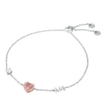 Michael Kors Sterling Silver Two-Tone Heart Slider Bracelet