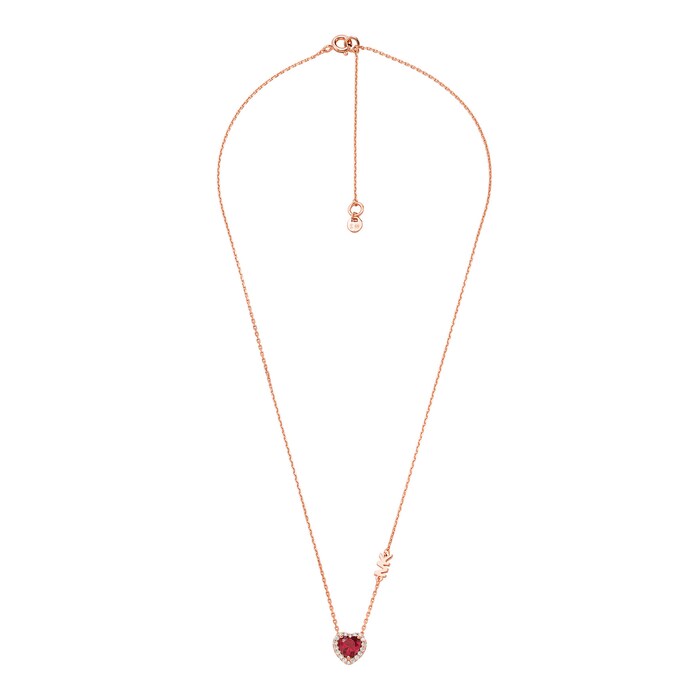 michael kors red heart necklace