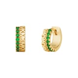 Michael Kors Yellow Gold Coloured Green Crystal Hoop Earrings