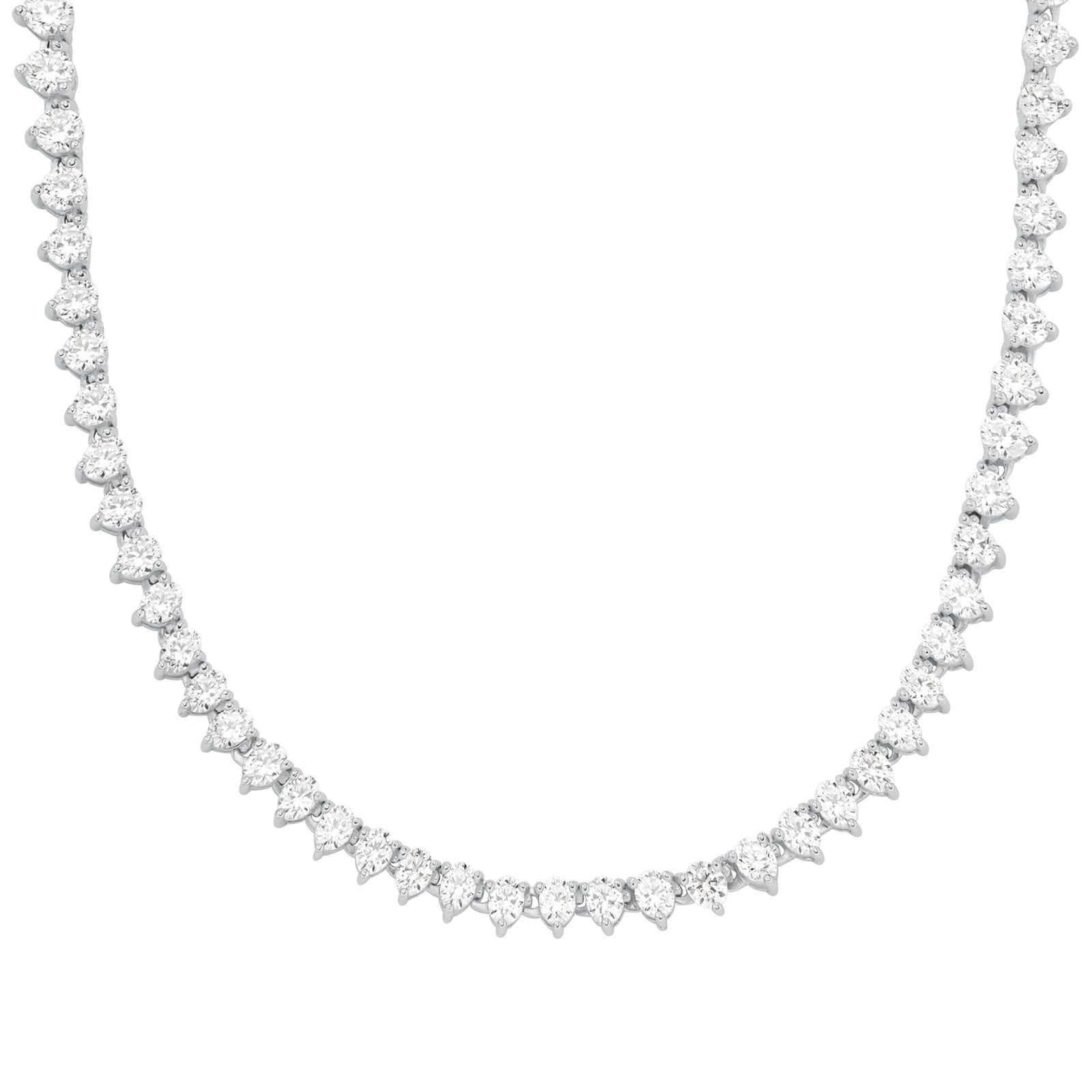 Michael Kors Sterling Silver Crystal Line Necklace