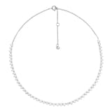 Michael Kors Sterling Silver Crystal Line Necklace