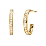 Michael Kors Yellow Gold Plated Cubic Zirconia Set Hoop Earrings
