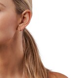 Michael Kors Yellow Gold Plated Cubic Zirconia Set Hoop Earrings