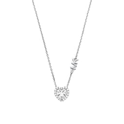37200906 - Silver Crystal Heart Necklace