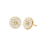 Michael Kors Yellow Gold Coloured Crystal Stud Earrings