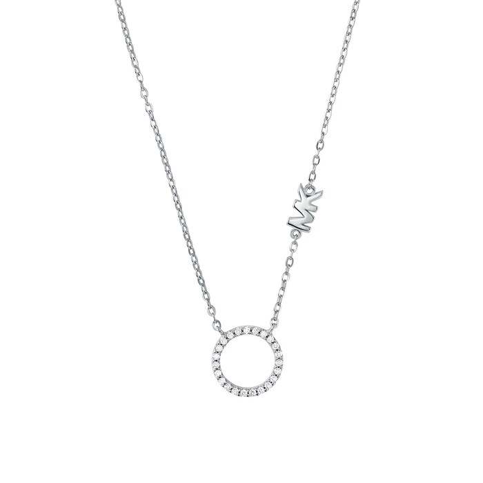 Michael Kors Silver Open Circle Crystal Pendant