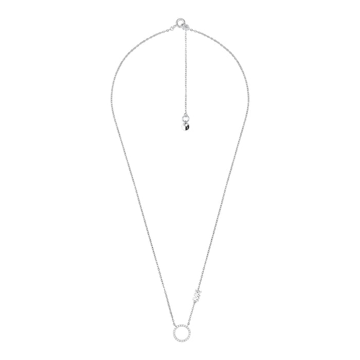 Michael Kors Silver Open Circle Crystal Pendant