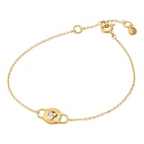 Michael Kors Yellow Gold Coloured Cubic Zirconia Lock Bracelet