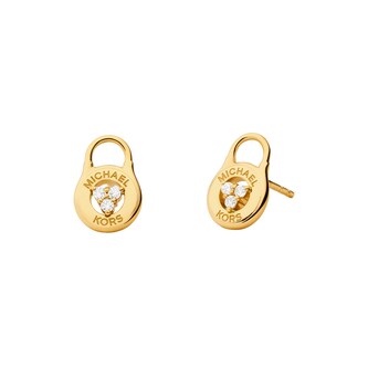 Michael Kors Yellow Gold Coloured Lock Stud Earrings Michael Kors Yellow Gold Coloured Lock Stud Earrings