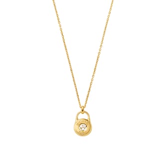 Michael Kors Yellow Gold Coloured Lock Pendant