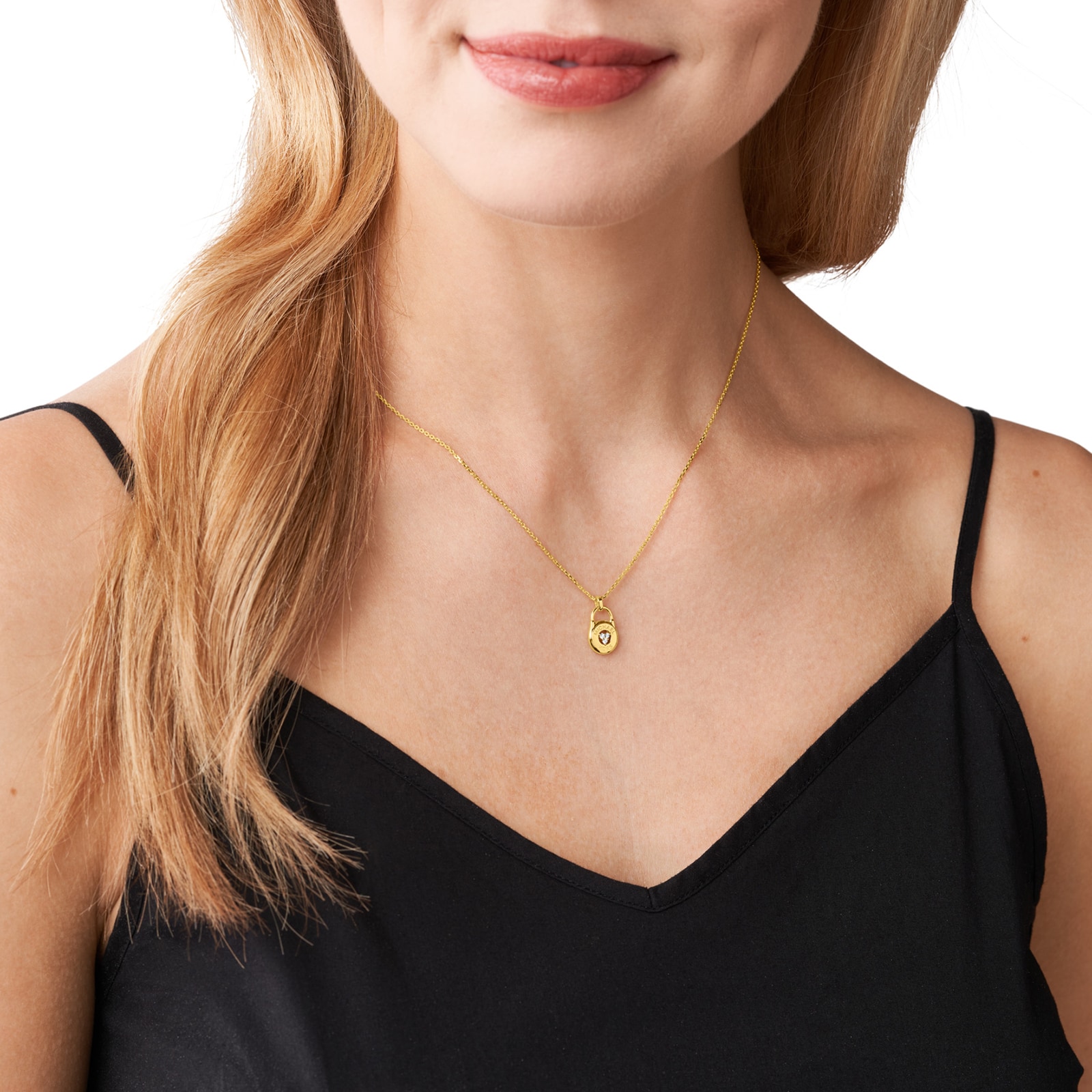 Michael Kors Yellow Gold Coloured Lock Pendant
