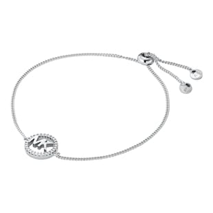 Michael Kors Silver Logo Slider Bracelet