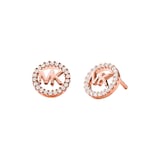 Michael Kors Rose Gold Coloured Logo Stud Earrings