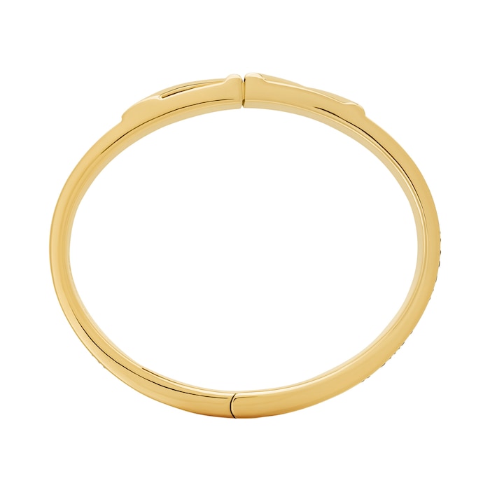 Michael Kors Yellow Gold Plated Logo Mott Bangle