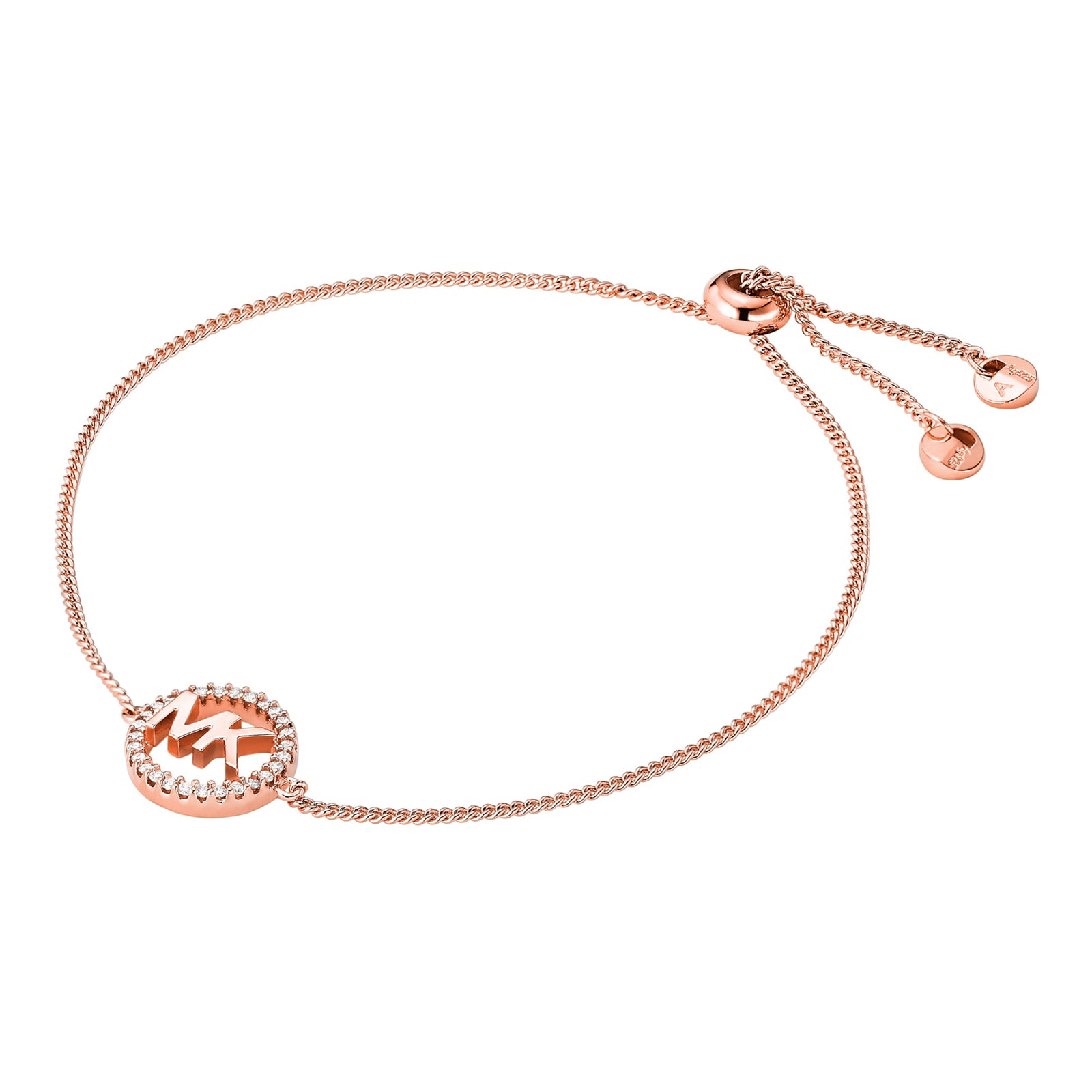 Michael Kors Rose Gold Coloured MK Logo Slider Bracelet
