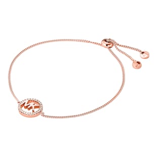Michael Kors Rose Gold Coloured MK Logo Slider Bracelet