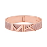 Michael Kors Rose Gold Plated Logo Mott Bangle