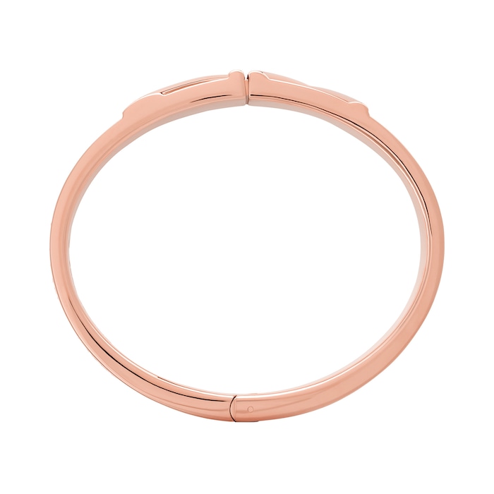 Michael Kors Rose Gold Plated Logo Mott Bangle