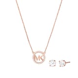 Michael Kors Rose Gold Coloured Necklace & Earrings Box Set