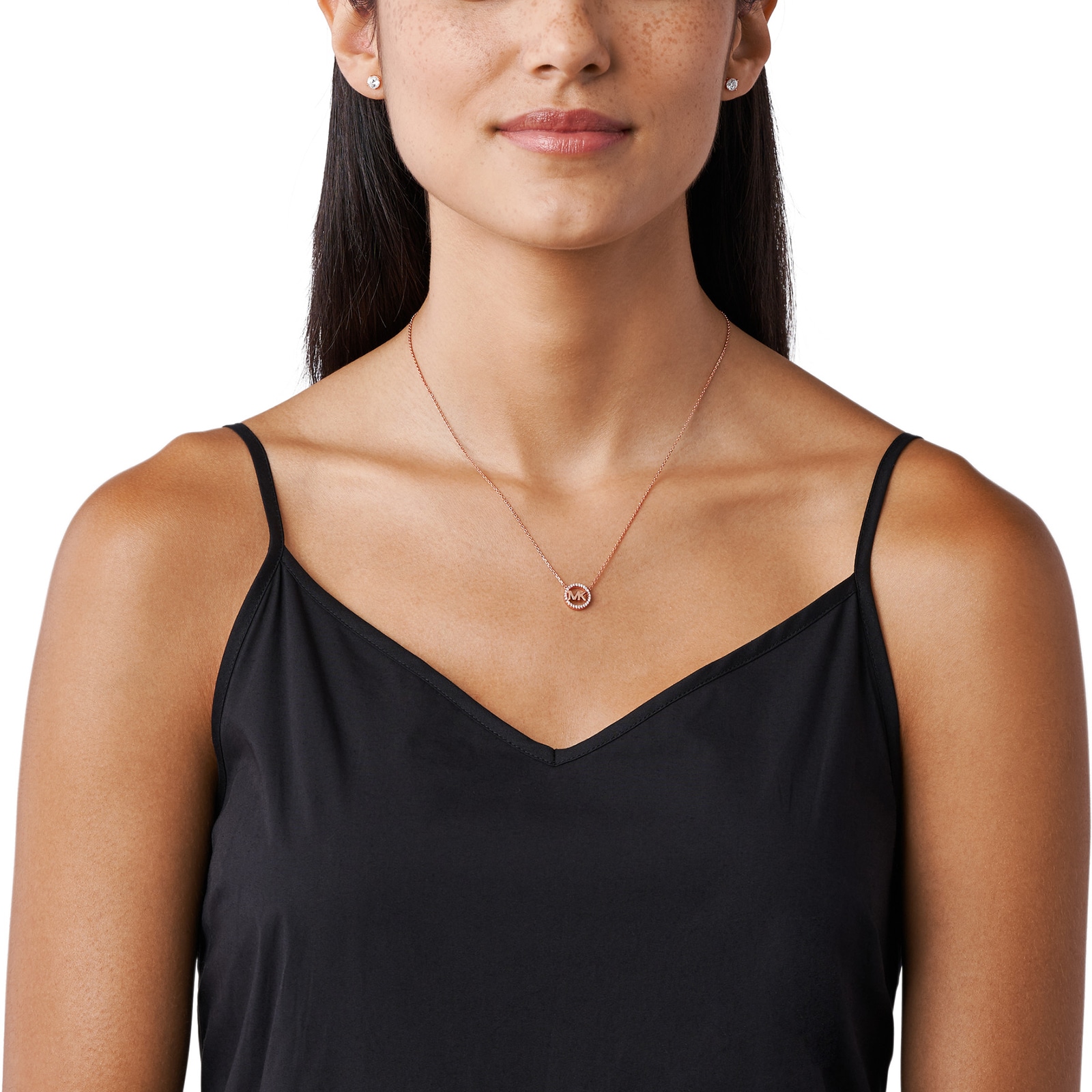 Michael Kors Rose Gold Coloured Necklace & Earrings Box Set