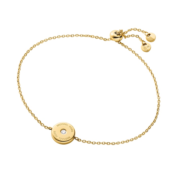 Michael Kors Yellow Gold Coloured Premium Crystal Slider Bracelet