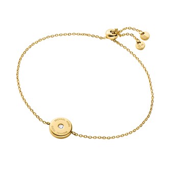 Michael Kors Yellow Gold Coloured Premium Crystal Slider Bracelet