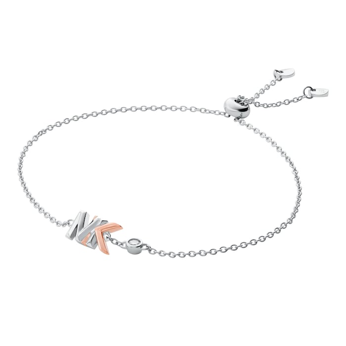 Michael Kors Two Toned Premium Logo Slider Bracelet