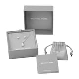 Michael Kors Silver Premium Crystal Pendant Necklace