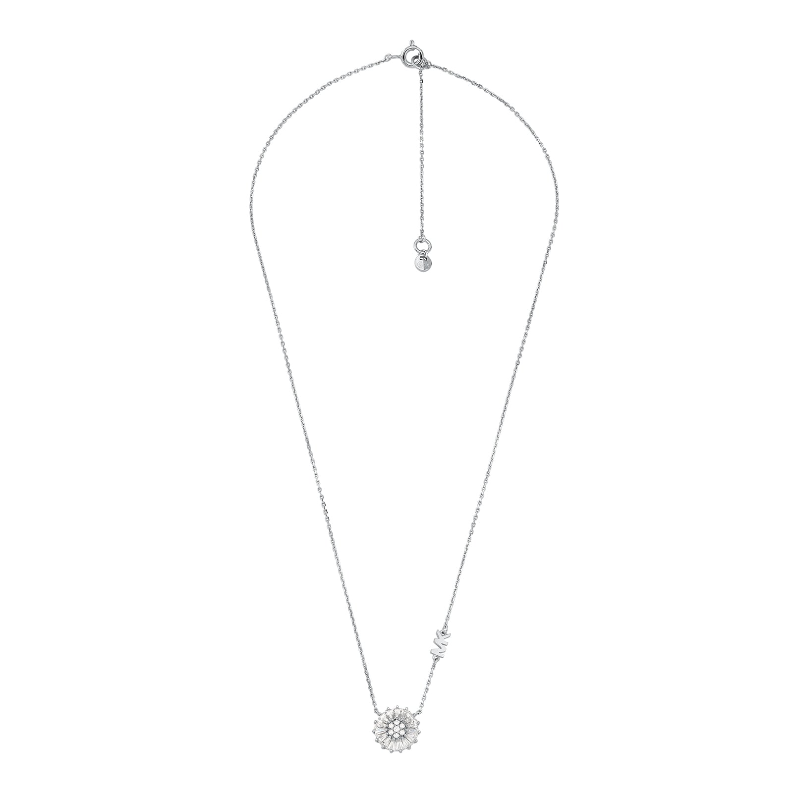 Michael Kors Sterling Silver Kors Brilliance Necklace & Earring Set ...