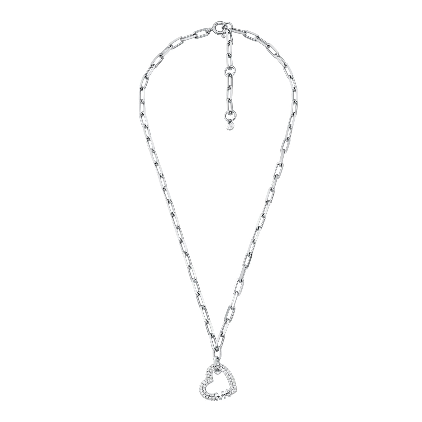 Michael kors best sale silver heart necklace