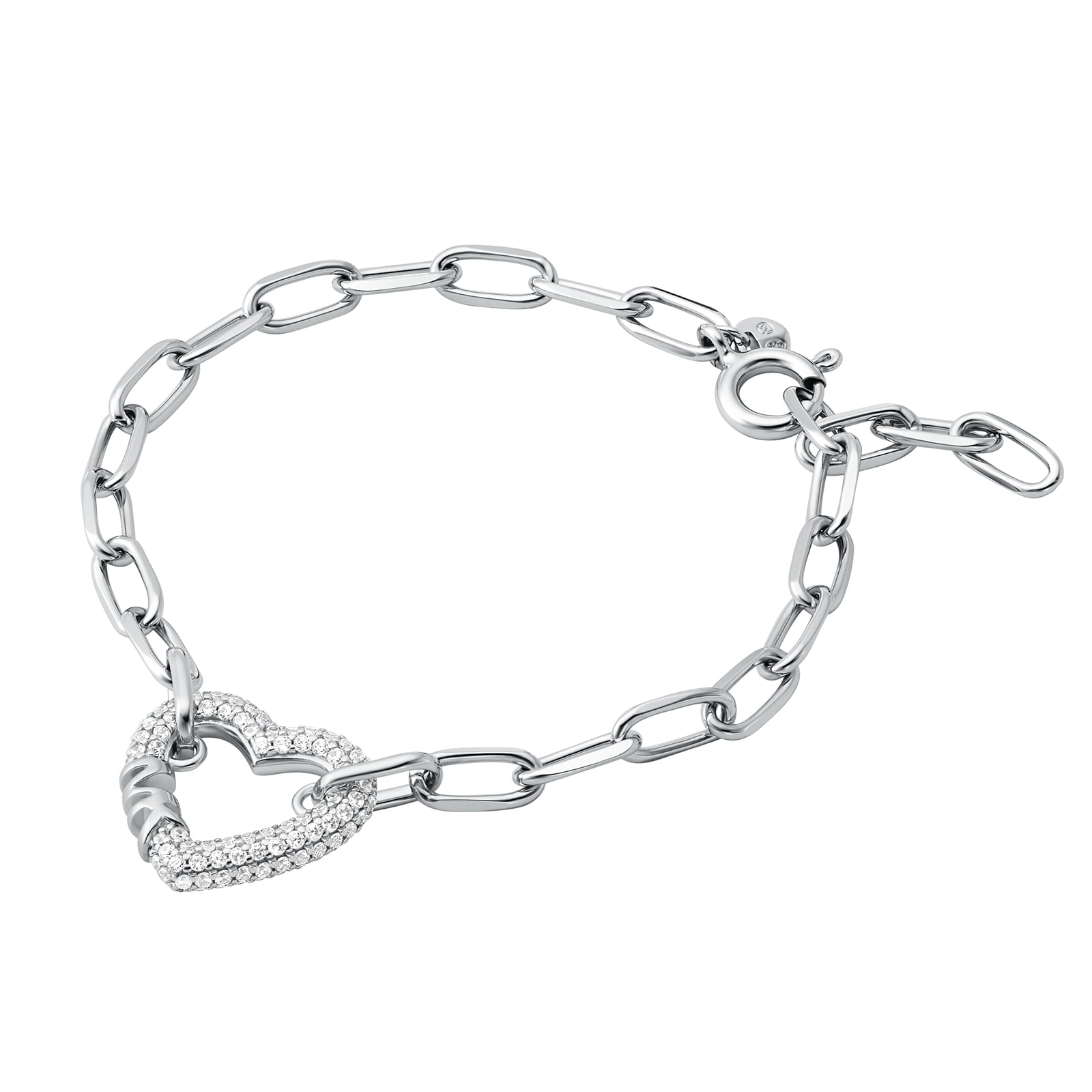 Michael Kors Sterling Silver RoseGold Plated Heart Bracelet MKC1568AN791   Francis  Gaye Jewellers