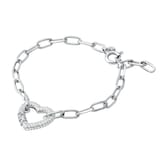 Michael Kors Sterling Silver Love Heart Bracelet