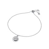 Michael Kors Silver Coloured Double Circle Logo Toggle Bracelet