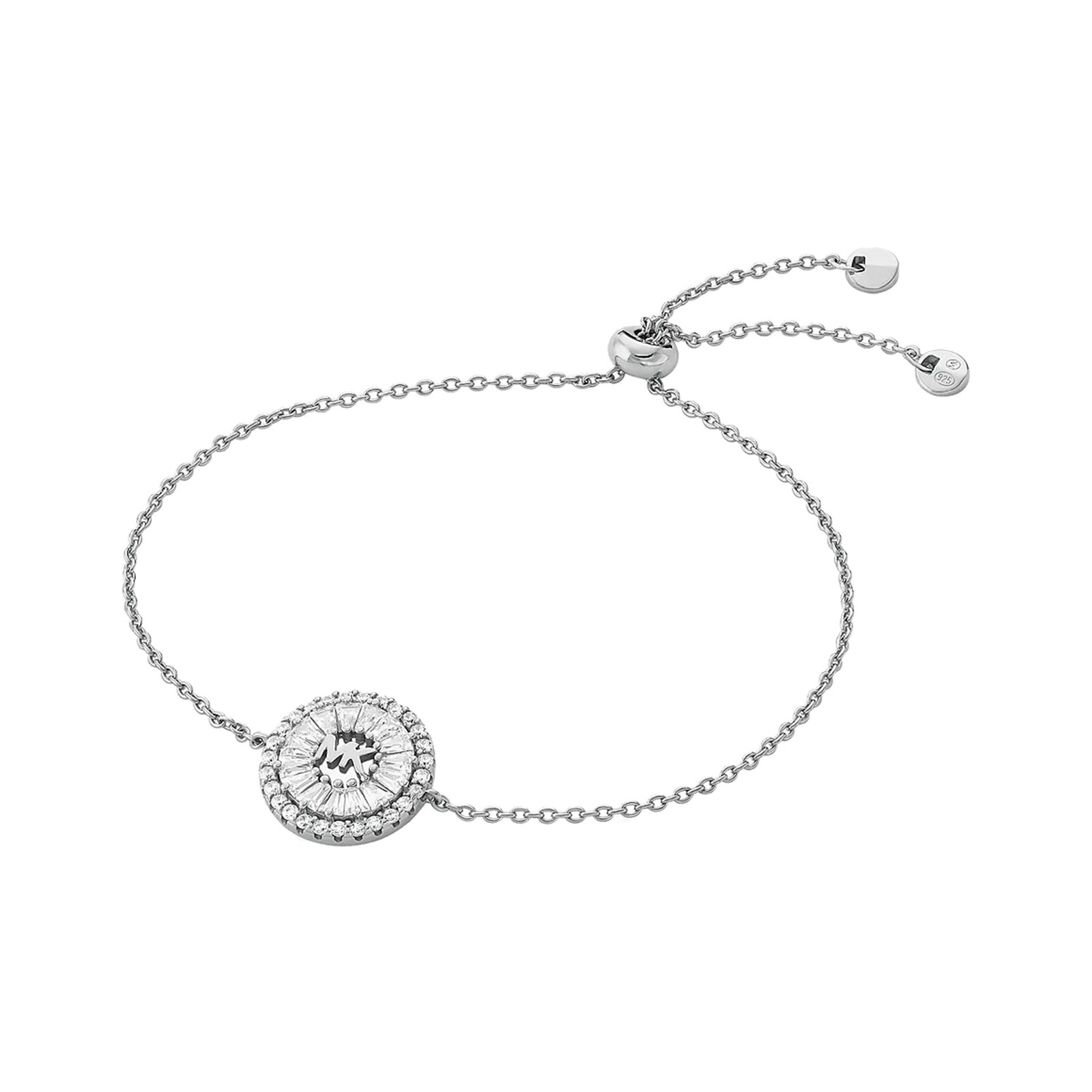 Michael Kors Sterling Silver Pave Disc Bracelet