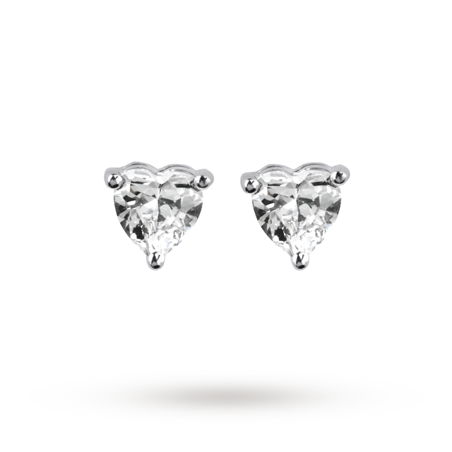 Goldsmiths Silver Heart Stud Earrings