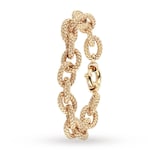 Goldsmiths Italian Silver Yellow Gold Plated Woven Link Bracelet