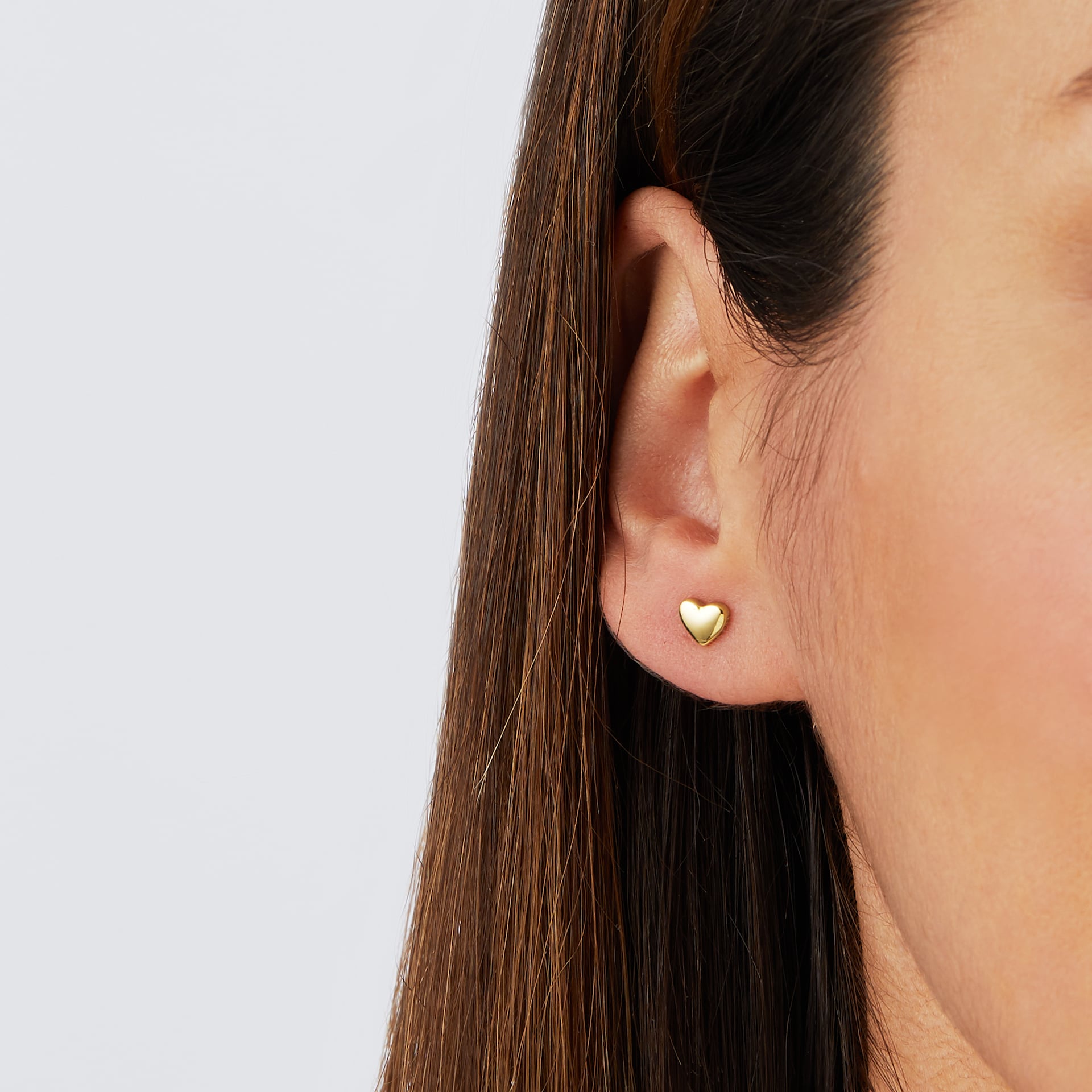 Ted Baker Yellow Gold Coloured Harly Tiny Heart Stud Earrings