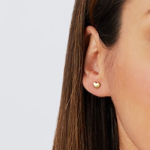 Ted Baker Yellow Gold Coloured Harly Tiny Heart Stud Earrings