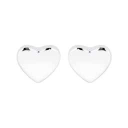 37240125 - Silver Coloured Harly Heart Stud Earrings
