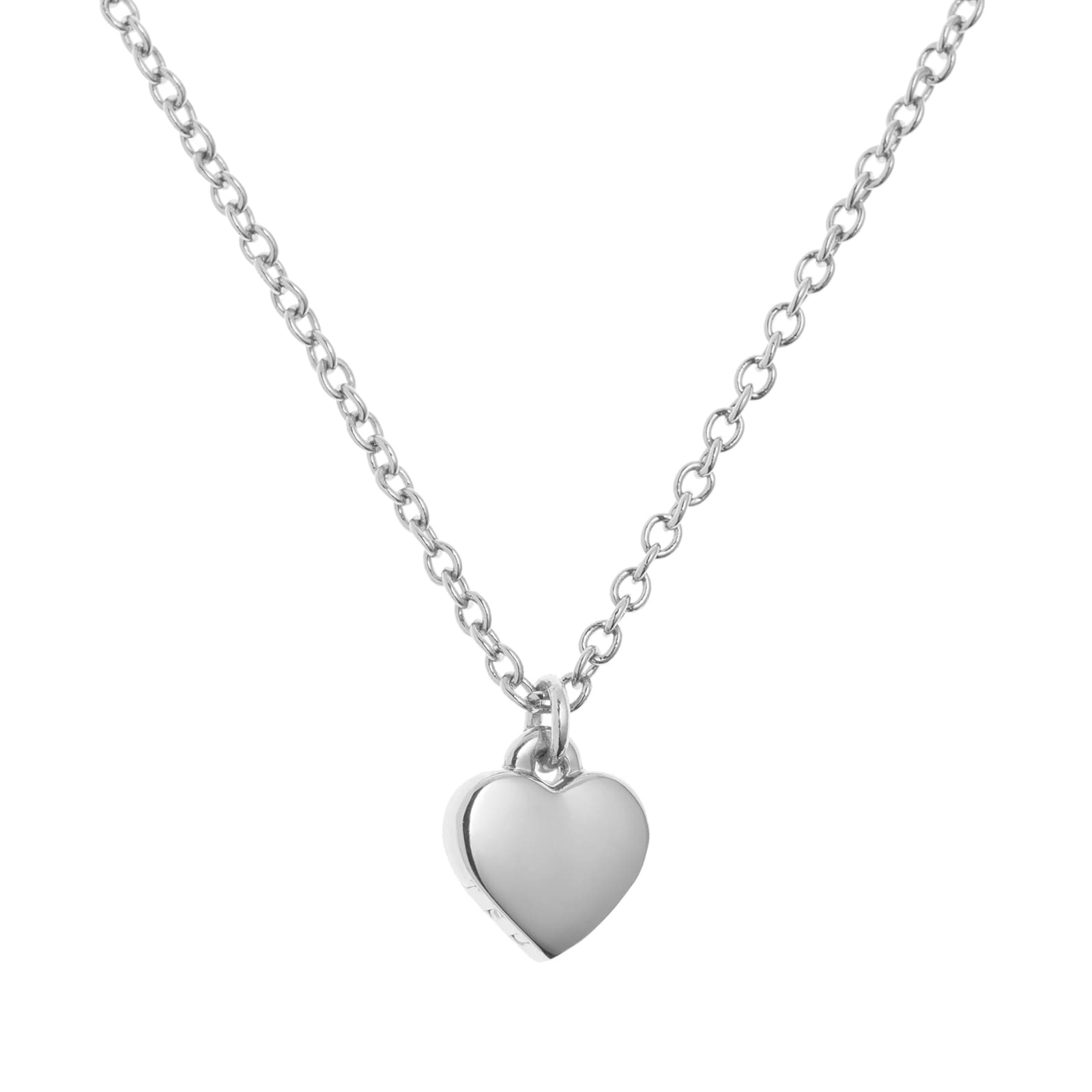 Jewellery Ladies PVD Silver Plated Hara Tiny Heart Pendant Necklace