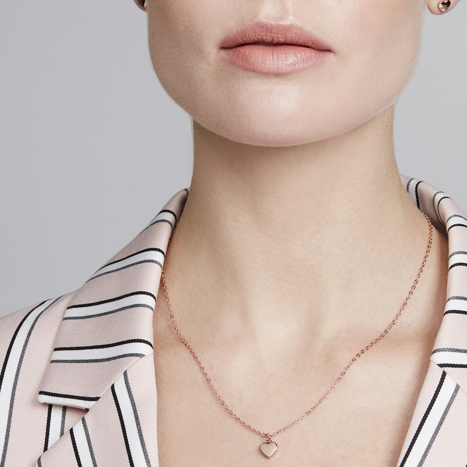 Ted Baker Rose Gold Coloured Hara Tiny Heart Pendant Necklace