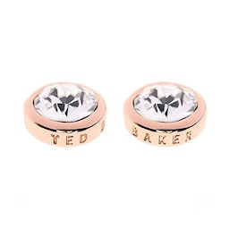 37240246 - Rose Gold Coloured Sinaa Crystal Stud Earring