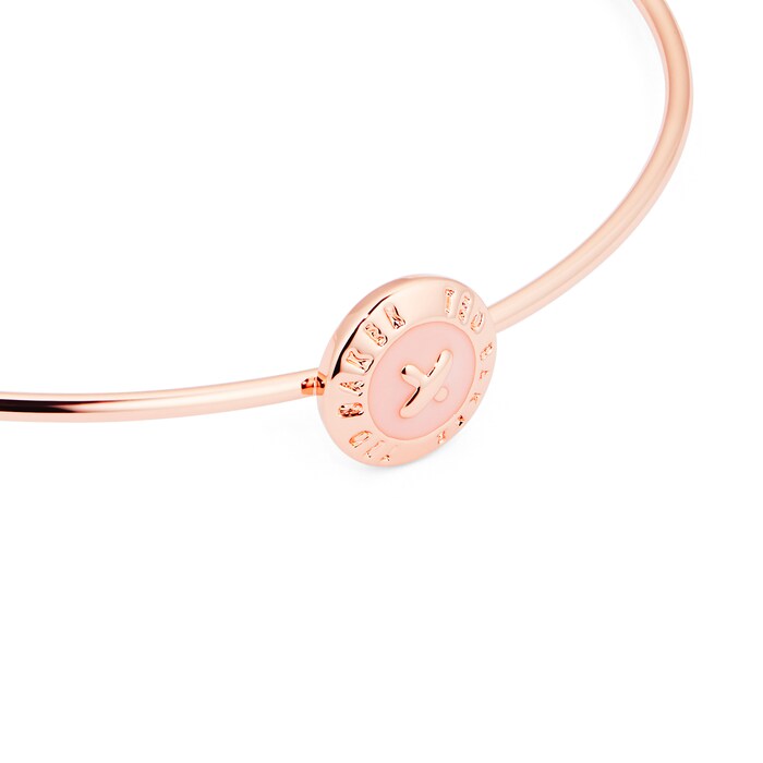 Ted Baker Jewellery Ladies Rose Gold Plated Elvas Enamel Mini Button Uitrafine Cuff