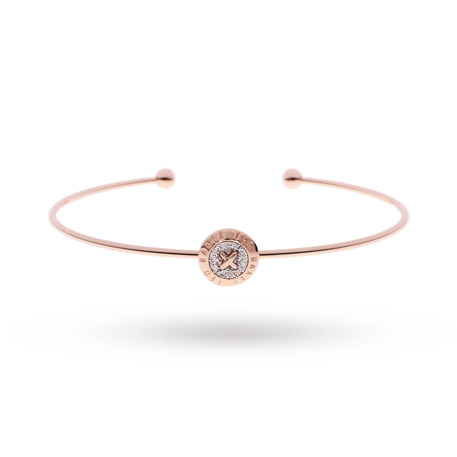 Ted Baker Jewellery Ladies Rose Gold Plated Elvas Enamel Mini Button Uitrafine Cuff