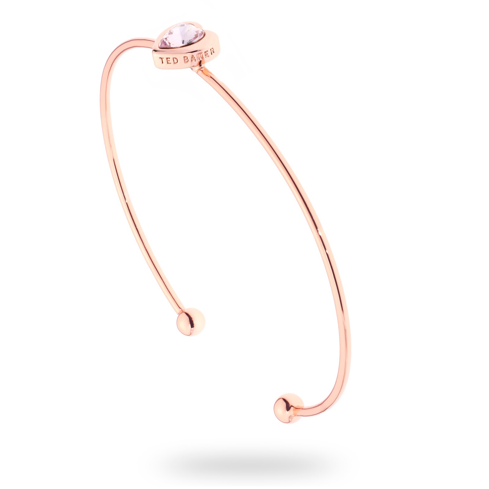 Ted Baker Rose Crystal Heart Ultra Fine Cuff Rose